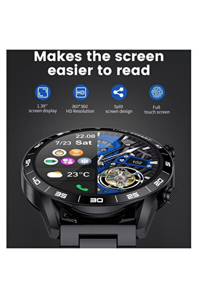 TEKNO Yeni Klasik Erkek Spor Akıllı Saat Son Sürüm Android İos Uyumlu Sesli görüşme,gps,nfc,bluetooth 8-9