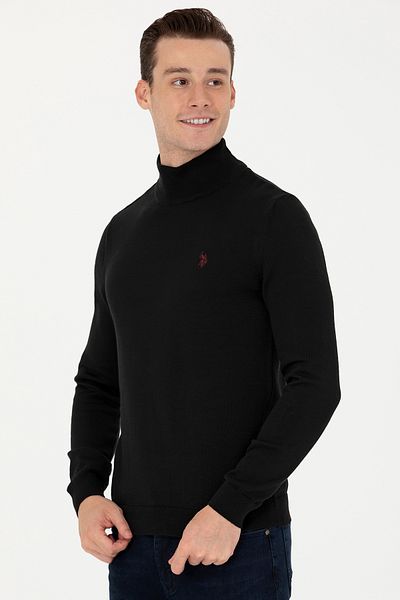 U.S. Polo Assn. Pulover de bază negru pentru bărbați 50275847 -VR046