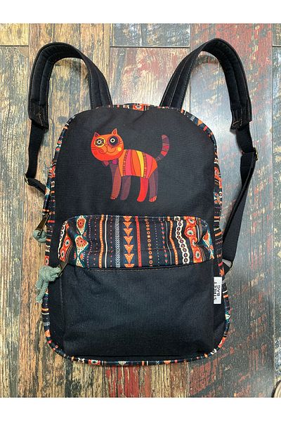 Street Bag Ethnic αδιάβροχο σακίδιο πλάτης Bohemian Cat Pattern - Θήκη Tablet