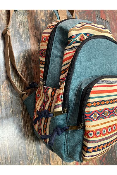 Street Bag Ethnic Authentic Bohemian Αδιάβροχο Φαρδύ Ορθοπεδικό Σακίδιο πλάτης 3 θέσεων
