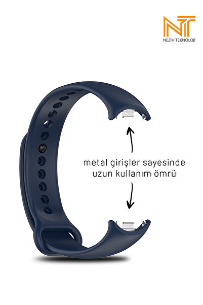 Nezih Case Mi Band 8 / 9 / 10 Compatible Classic Cord Silicone Strap