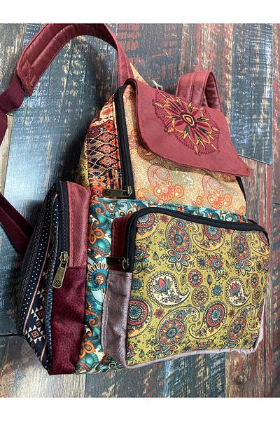 Street Bag Σακίδιο πλάτης με έθνικ μποέμ με μοτίβο συνονθύλευμα αδιάβροχο