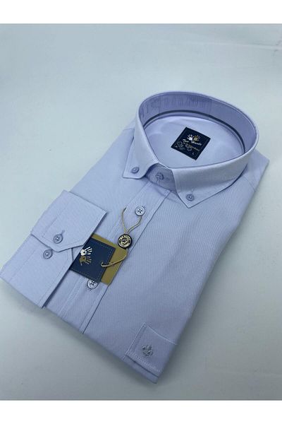 Sadık Collection Cămașă cu mânecă lungă, cu un singur buzunar, cu nasturi, cu rever, cu mânecă lungă, elegantă, pentru bărbați