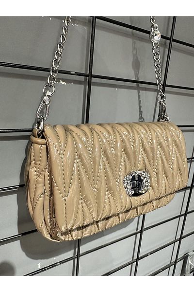 Matthew Cox Byn1006 Platinum Patent Leather Women's Crossbody Bag