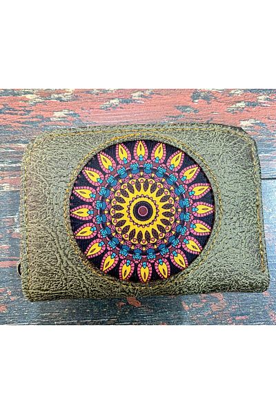 Street Bag Ethnic Authentic Patterned Useful Wallet with Card Holder and Coin Compartment