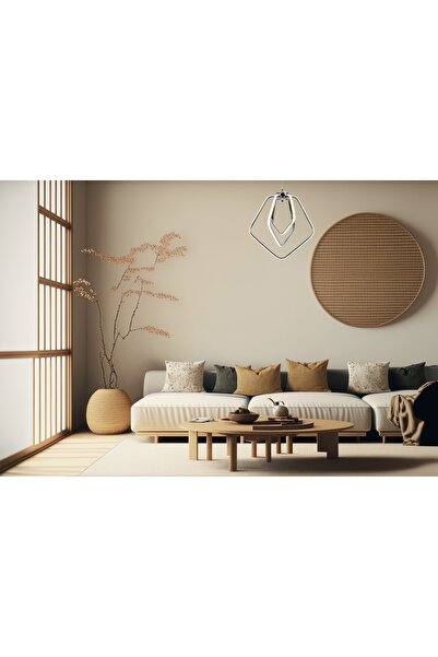 Avonni Dörtgen Modern Avize LED 42W 45x41cm Alüminyum Profil Krom Avonni-AV-6...