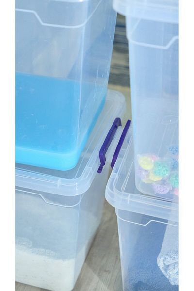 biedda 15 Liter Vertical Deep Storage Organization and Storage Box with Plastic Locked Lid
