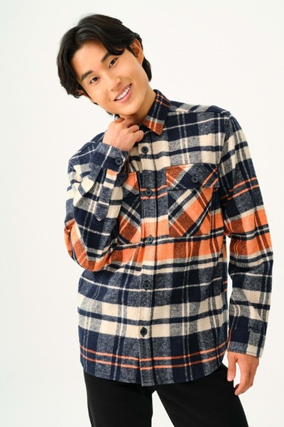 Loft Lf 2037211   Luxs Wooden Shirt - Dark Blue - XXL - St07828-Dark Blue-Xxl