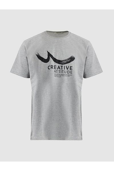 Ltb Γκρι T-Shirt - με λογότυπο και σύνθημα