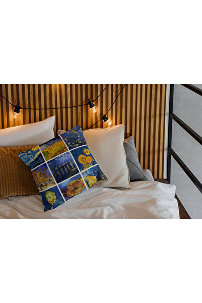 owl bag غطاء وسادة مربع بنمط فن فان جوخ