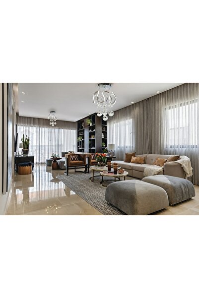Avonni Wave Modern Avize LED 92W 48x48cm Alüminyum Profil Krom Avonni-AV-6162...