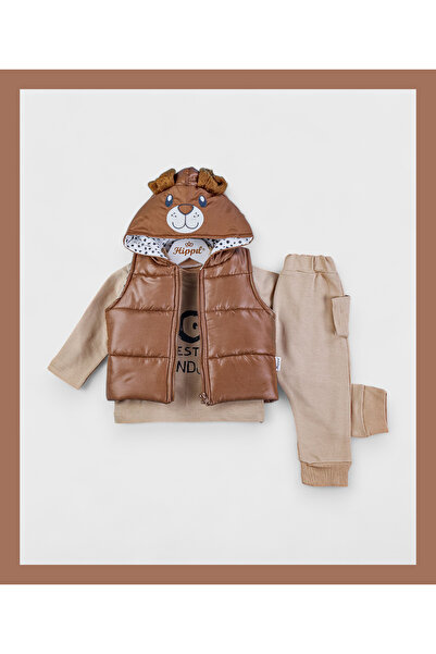 Tuğra My Best Friend 3-Piece Baby Boy Set with Vest