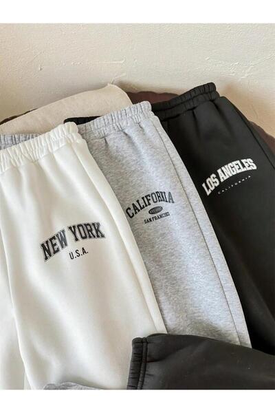 Afternoon Kids Dívčí/chlapecká 3dílná sada tepláků s potiskem ''NY, Los Angeles, Kalifornie, USA''