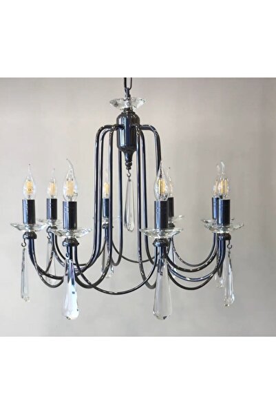 yıldırımavize Kontes 8 Li Lak Platin Kaplama Avize (TAM MONTAJLIDIR.)