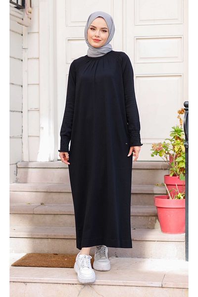 Pamuk Butik Γυναικείο Πλεκτό Φόρεμα Mercerized με πλισέ Gipe