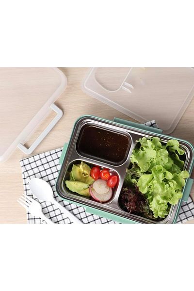 ORCHID SUPERLOCK SS LUNCH BOX WITH CUTLERY 850 ML
