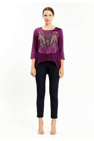 istanmall Μπλούζα Animal με τύπωμα μεσαίου μεγέθους - Regular Fit SER21342MOR