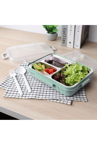 ORCHID SUPERLOCK SS LUNCH BOX WITH CUTLERY 850 ML