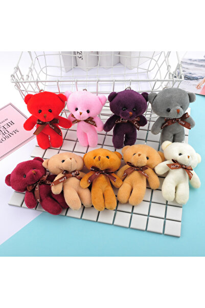 Zehra Aksesuar Rengarenk peluş ayıcık anahtarlık