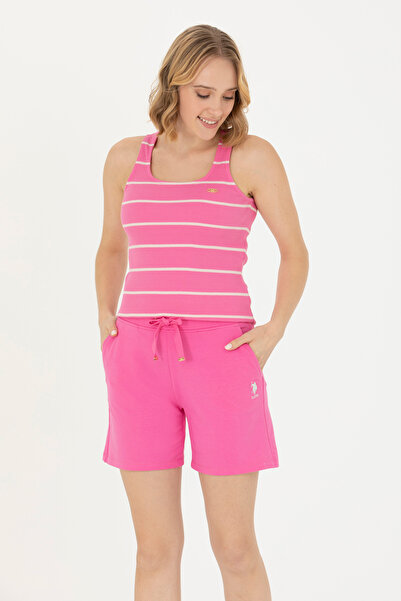 U.S. Polo Assn. Γυναικείο αμάνικο μπλουζάκι με ροζ λαιμόκοψη 50262558-VR041