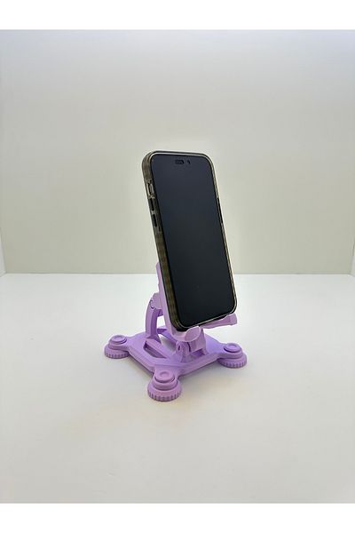 Butik 3D отпечатан механичен държач за телефон и таблет в лилав цвят