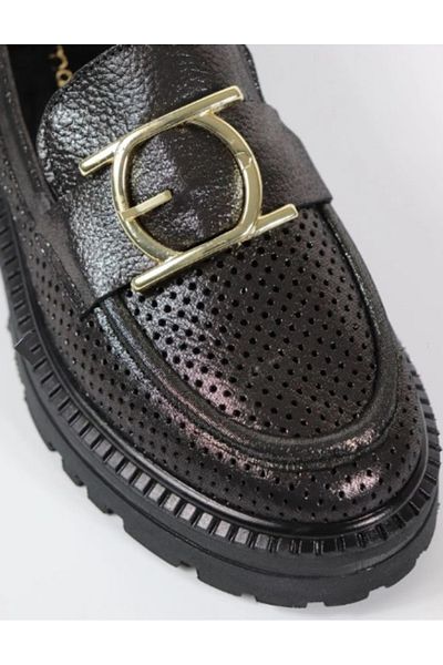 Mammamia D24YA-775 Mammamia Pantofi eleganti Oxford ortopedici din piele naturală cu talpă groasă