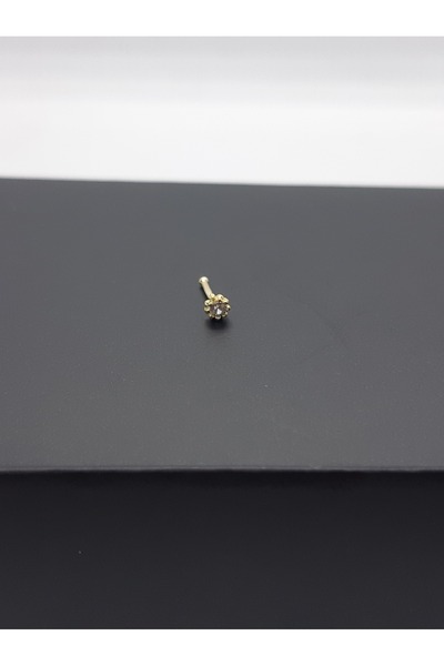 Set 925 Ayar Gümüş Altın Kaplamalı Zirkon Taşlı ''YUVARLAK'' Hızma ( 2 mm )