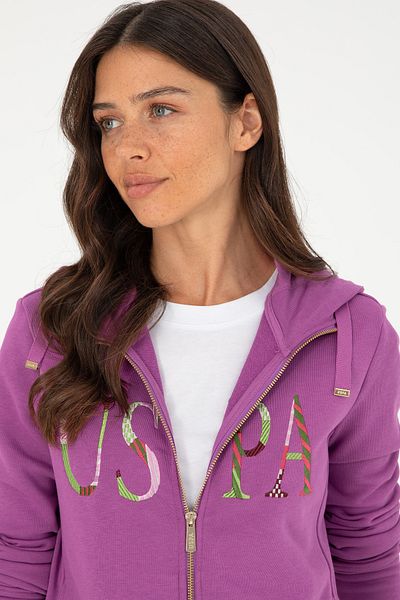 U.S. Polo Assn. Hanorac de bază violet pentru femei 50280032 -vr038