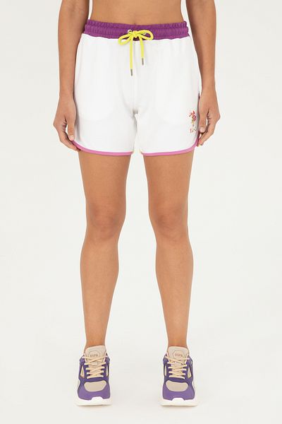 U.S. Polo Assn. Women's White Knitted Shorts 50283477 -Vr013