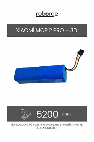 Roborge Xiaomi Vacuum Mop 2 Pro + (STYTJ02ZHM) Robot Süpürge Uyumlu Batarya 5...