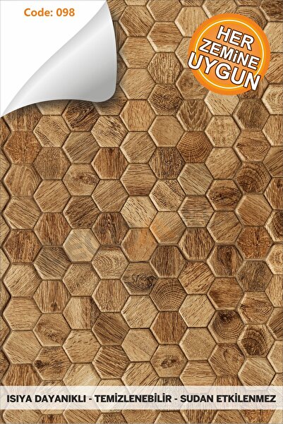 DECOMALL Code 98 Suya Dayanıklı Mutfak Banyo Zemin Mermer Mobilya Fayans Folyo Kaplama (LAMİNASYONLU)
