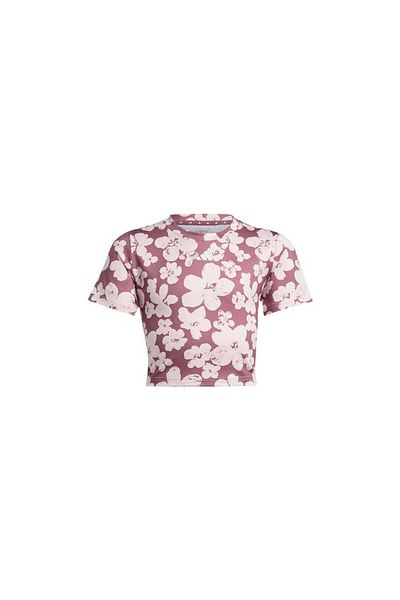 adidas Train Essentials Seasonal Printed Kids Crop Training T-Shirt