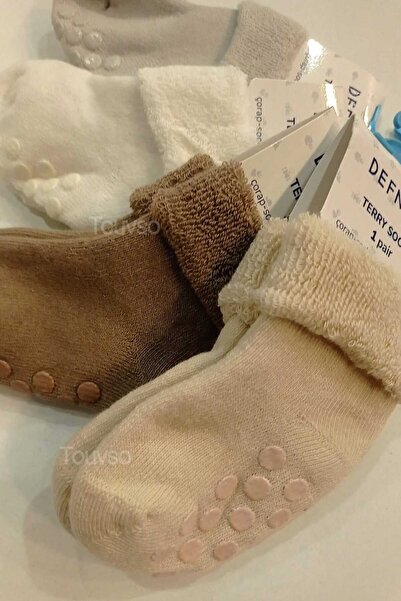 Defne 4-Piece Non-Slip Abs Sole Towel Baby, Children's Thick Winter Socks