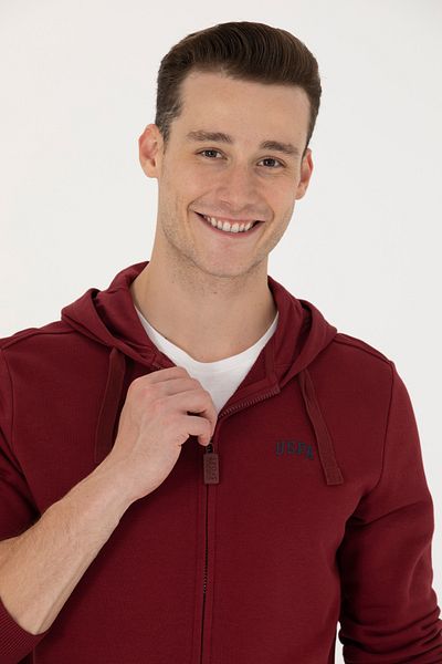 U.S. Polo Assn. Ανδρικό φούτερ Claret Red - 50276152 -VR014