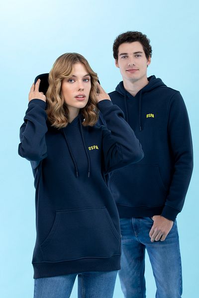 U.S. Polo Assn. Φούτερ Basic με κουκούλα Navy Blue 50273935 -VR033