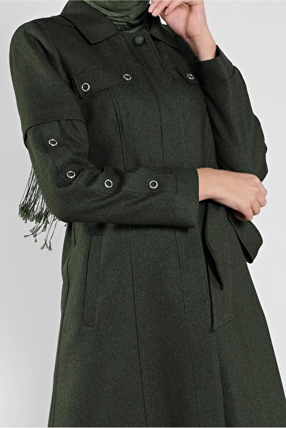 Alvina Pardeşü with Belt and Eyelet Detail 10286