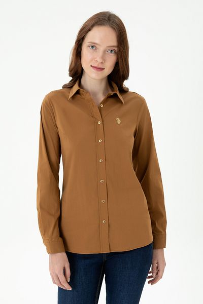U.S. Polo Assn. Дамска кокосова риза с дълъг ръкав Basic 50271264 -Vr153