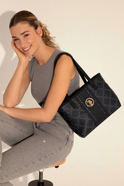U.S. Polo Assn. Black Women's Shoulder Bag 50293665 -Vr046