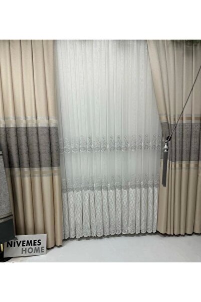 NİVEMESHOME Nivemeshome Eliza Mink V-191 1/3 Close Pliat Fundal Cortina Apm