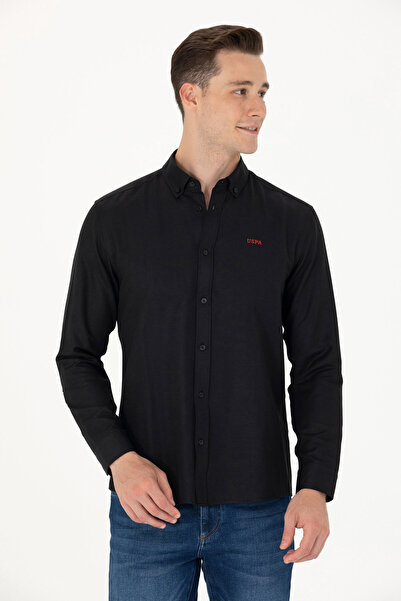 U.S. Polo Assn. Black Long Sleeve Basic Men's Shirt -50277266-VR046