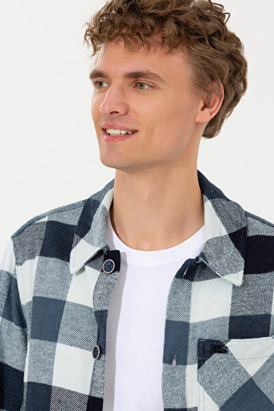 U.S. Polo Assn. Ανδρικό πουκάμισο μπλε τζιν 50252959-DN0022