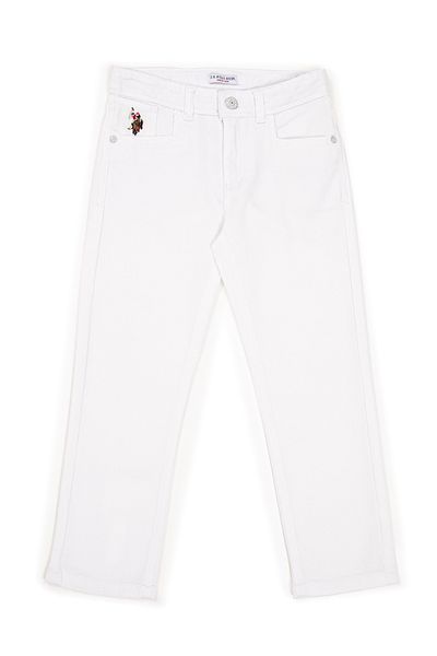 U.S. Polo Assn. Boy's White Canvas Pants 50249294 -Vr013