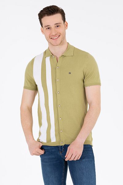 U.S. Polo Assn. Мъжки пуловер в цвят каки 50262473-VR027