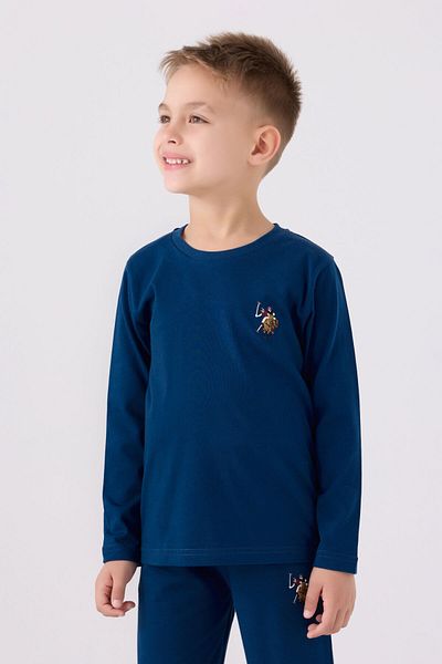 U.S. Polo Assn. Σετ πιτζάμες αγοριού Navy Blue μακρυμάνικη
