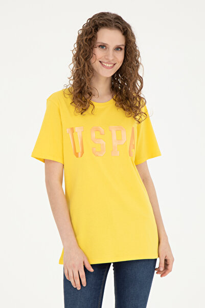 U.S. Polo Assn. Kadın Sarı Basic Tişört 50262658-VR094