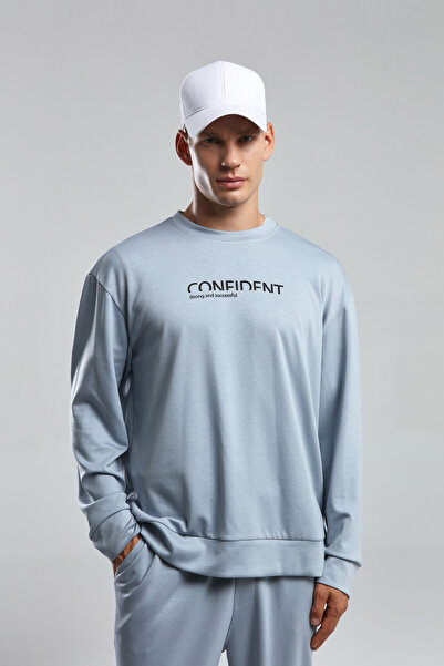 BENMANAJ Чоловічий синій світшот