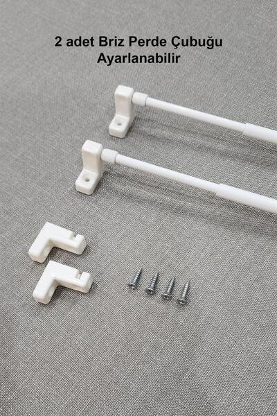 lissehome Ayarlanabilir Briz Perde Çubuğu 75-130cm 2 Adet