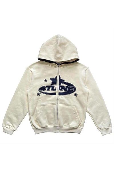 Köstebek Φούτερ με κουκούλα 4tune λευκό χοντρό ύφασμα (UNISEX).