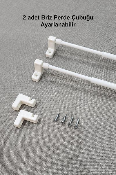 lissehome Tijă de perdea Briz reglabilă de 50-80 cm - 2 bucăți