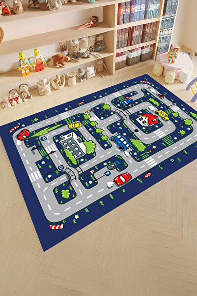 Bir Aksesuar Dijital Baskılı Yıkanabilir Dot Taban Kaymaz çocuk Halısı Bebek ...